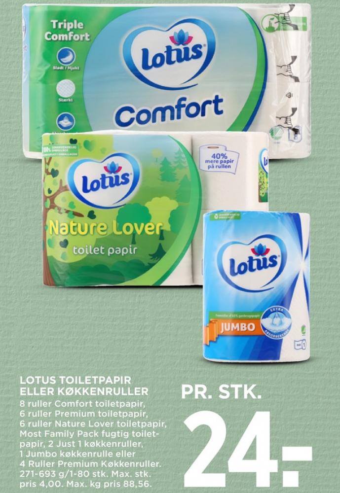 Lotus Comfort, Toiletpapir