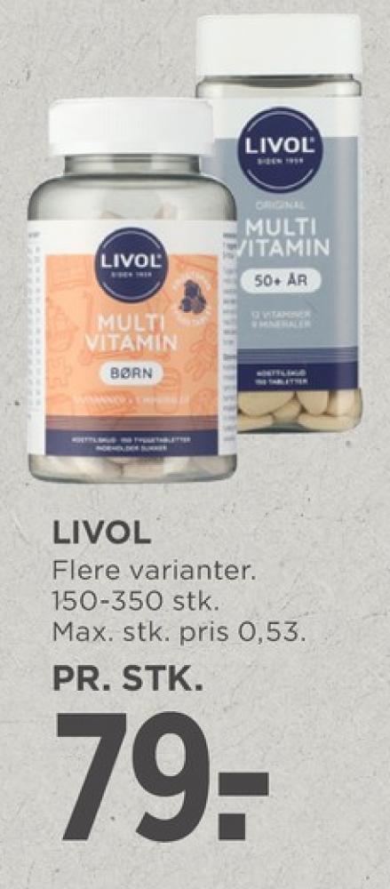 Livol Multi, Vitaminer