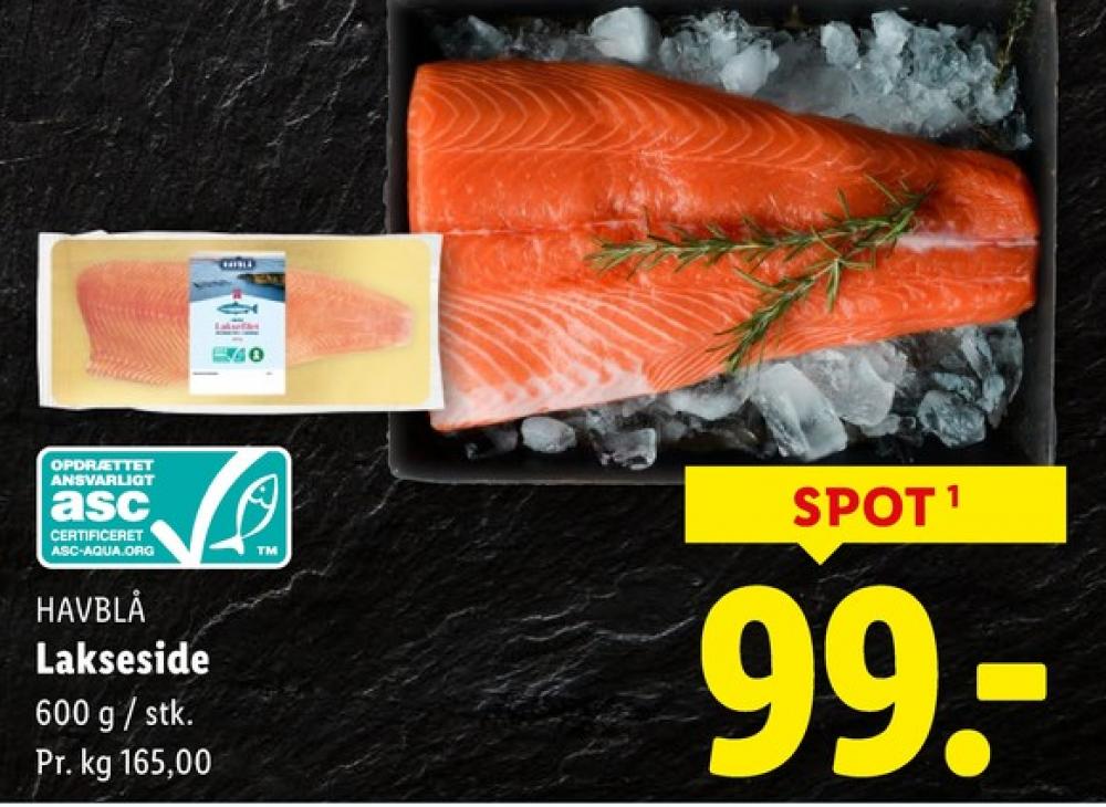 Havblå, Lakseside