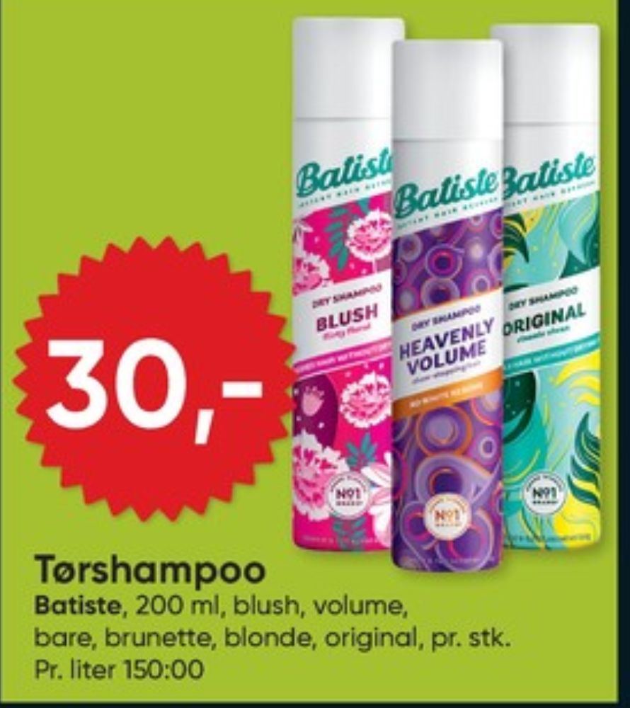 Batiste, Tørshampoo