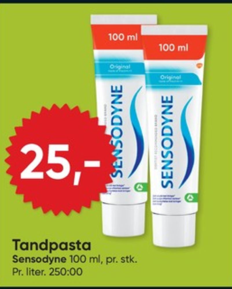 Sensodyne, Tandpasta