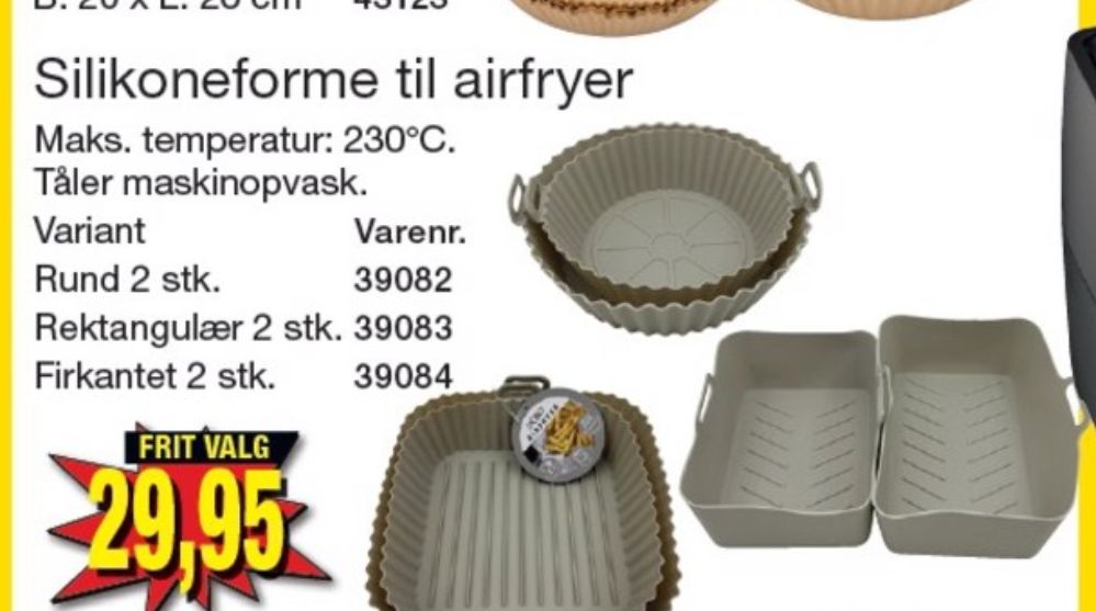SJÖBO, Airfryer Silikoneform
