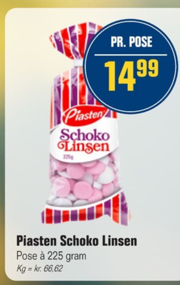 Piasten Schoko Linsen, Chokoladeposer
