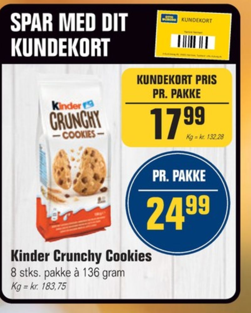Kinder Crunchy, Cookies