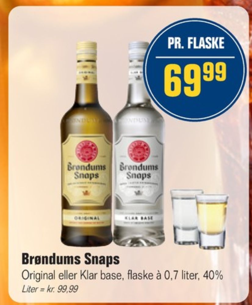 Brøndums  Klar, Snaps