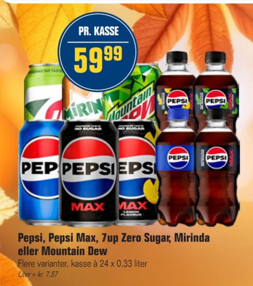 Pepsi Max Lemon, Cola 24 pk.