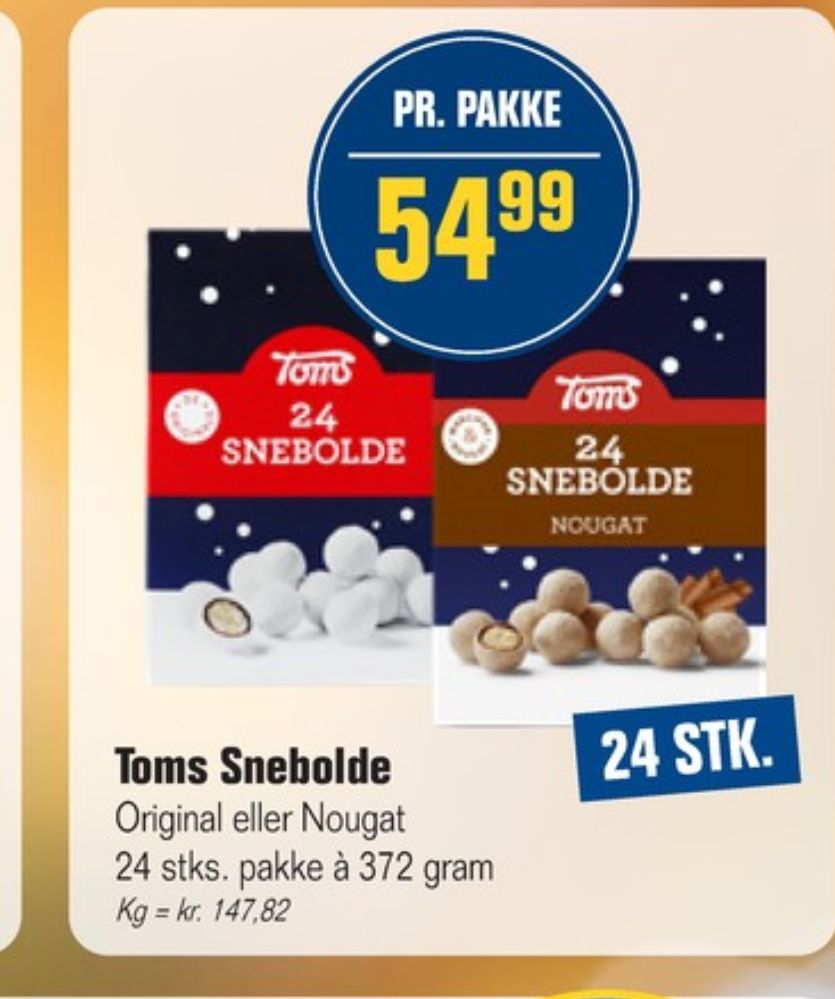 Toms Snebolde, Snebolde Nougat