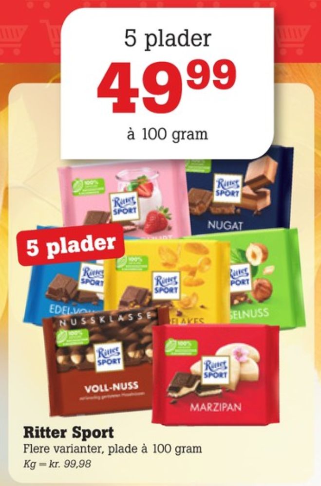 Ritter Sport, Chokoladeplade Nougat