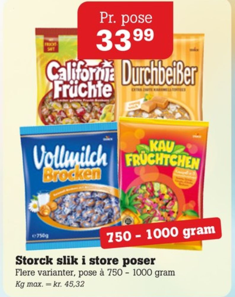 Storck Durchbeisser, Karameller