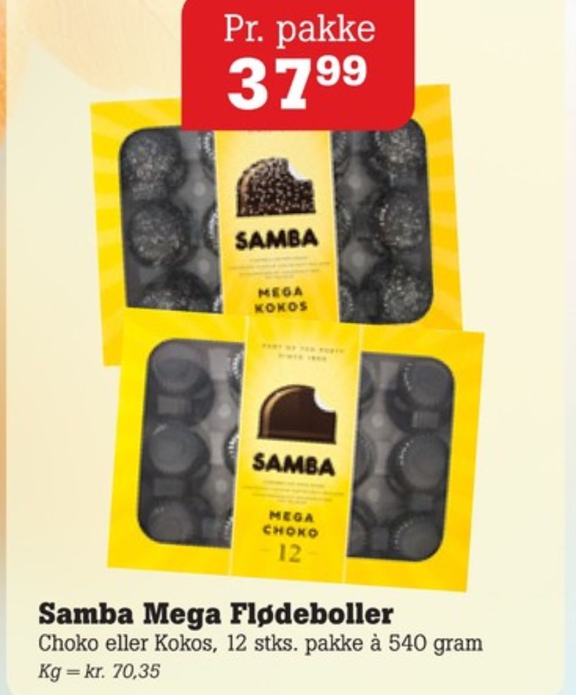 Samba, Flødeboller Mega Kokos
