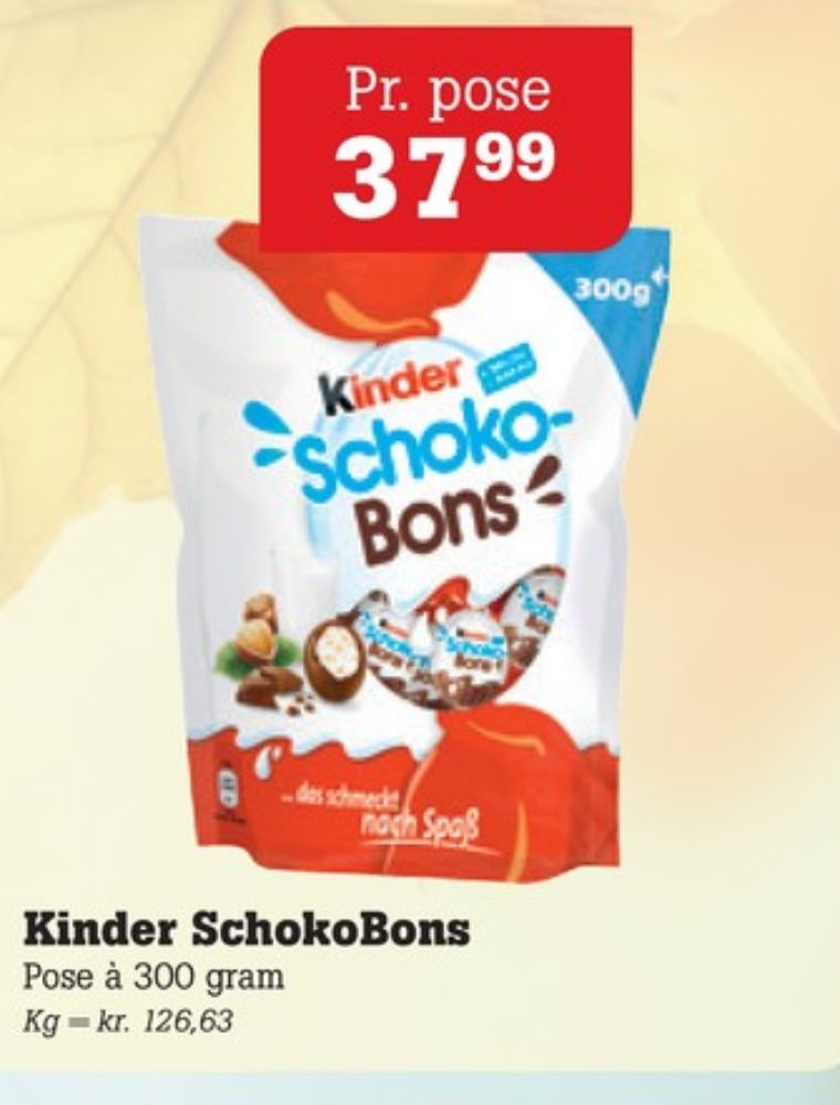 Kinder Schoko Bons, Chokoladeposer