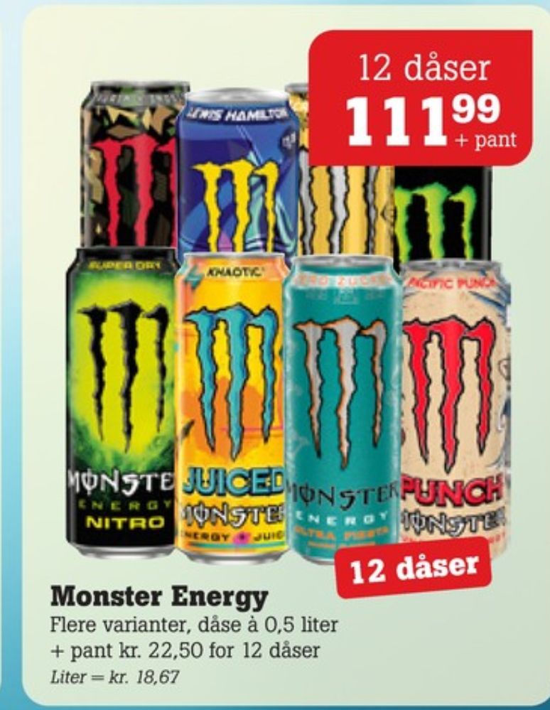 Monster Energy, Energidrik 12 pk.