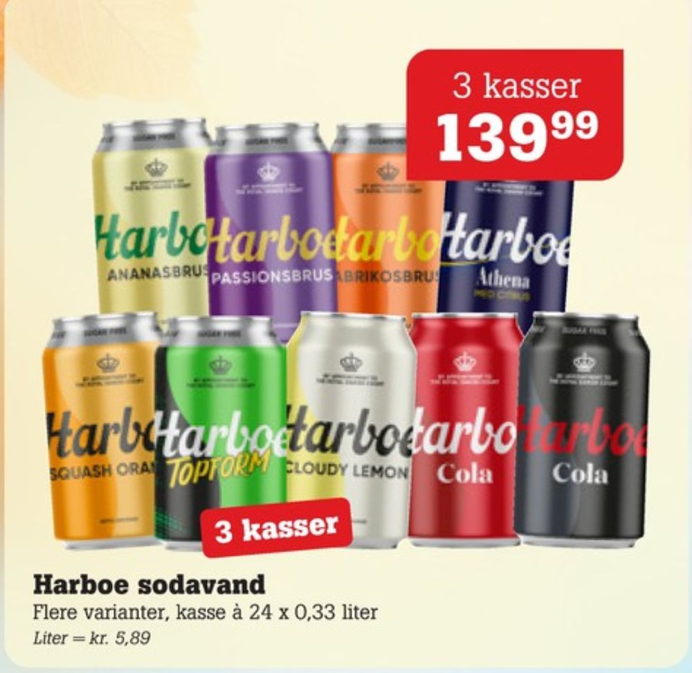 Harboe Cloudy Lemon, Lemonsodavand 24 pk.