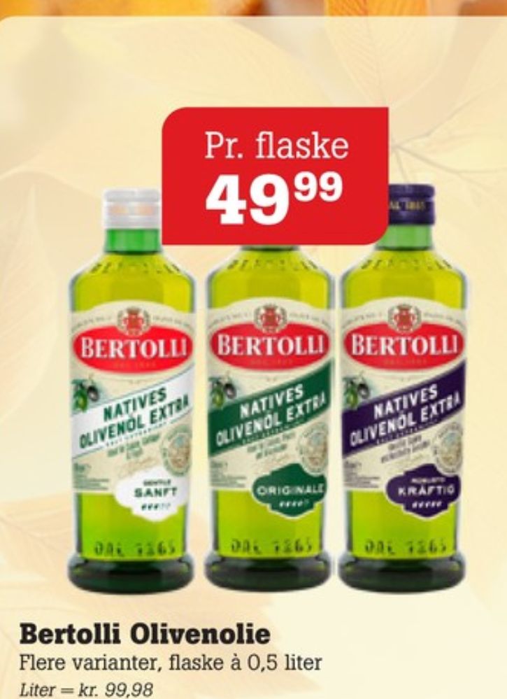 Bertolli, Olivenolie
