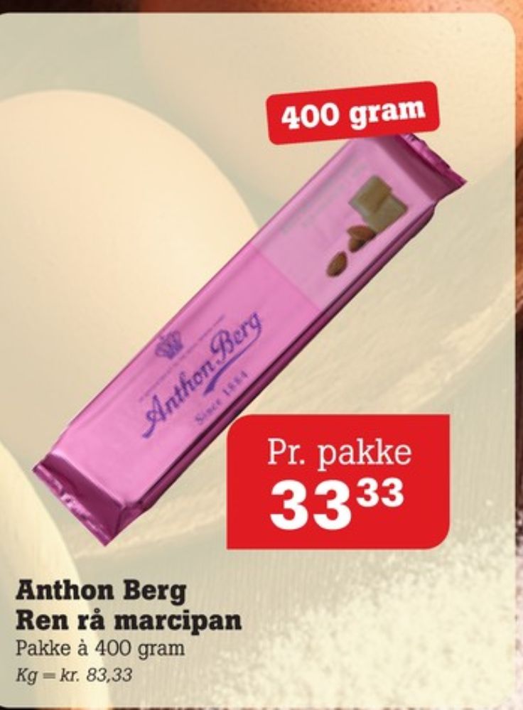 Anthon Berg, Marcipan