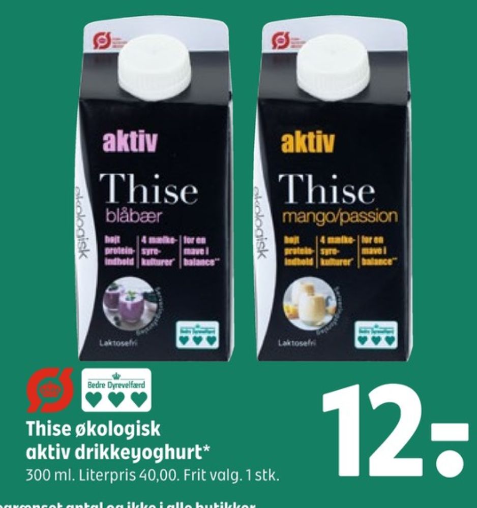 Thise aktiv, Blåbær Drikkeyoghurt
