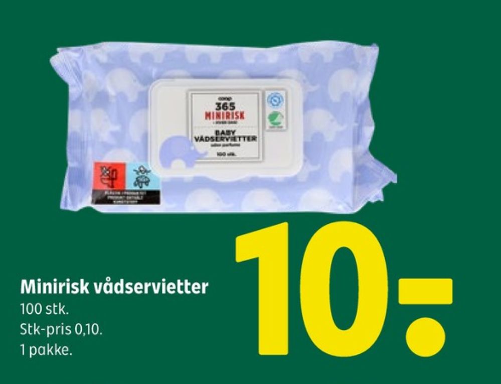 Coop 365 Minirisk, Vådservietter