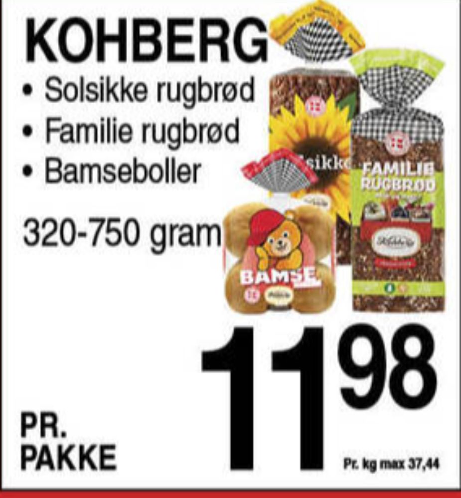 Kohberg, Solsikkerugbrød