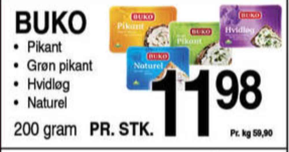 Buko, Flødeost Naturel