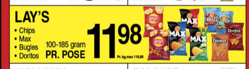 Lays Max, Sour Cream & Onion Chips