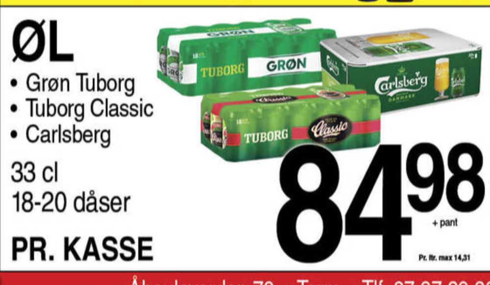 Tuborg Classic, Øl 18 pk.