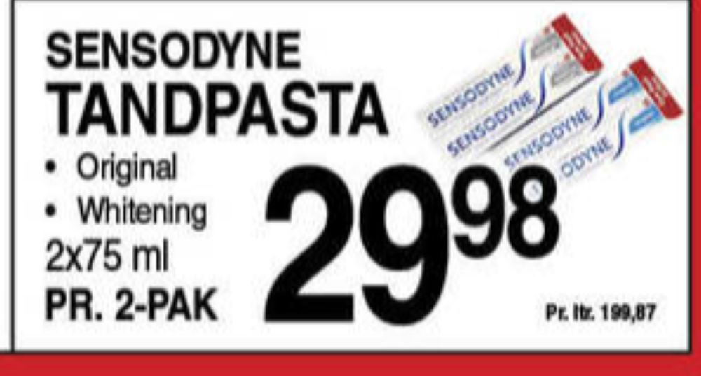 Sensodyne, Tandpasta