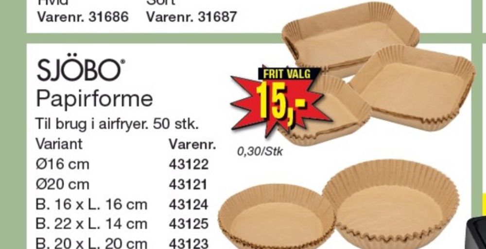 SJÖBO, Airfryer Bagepapir