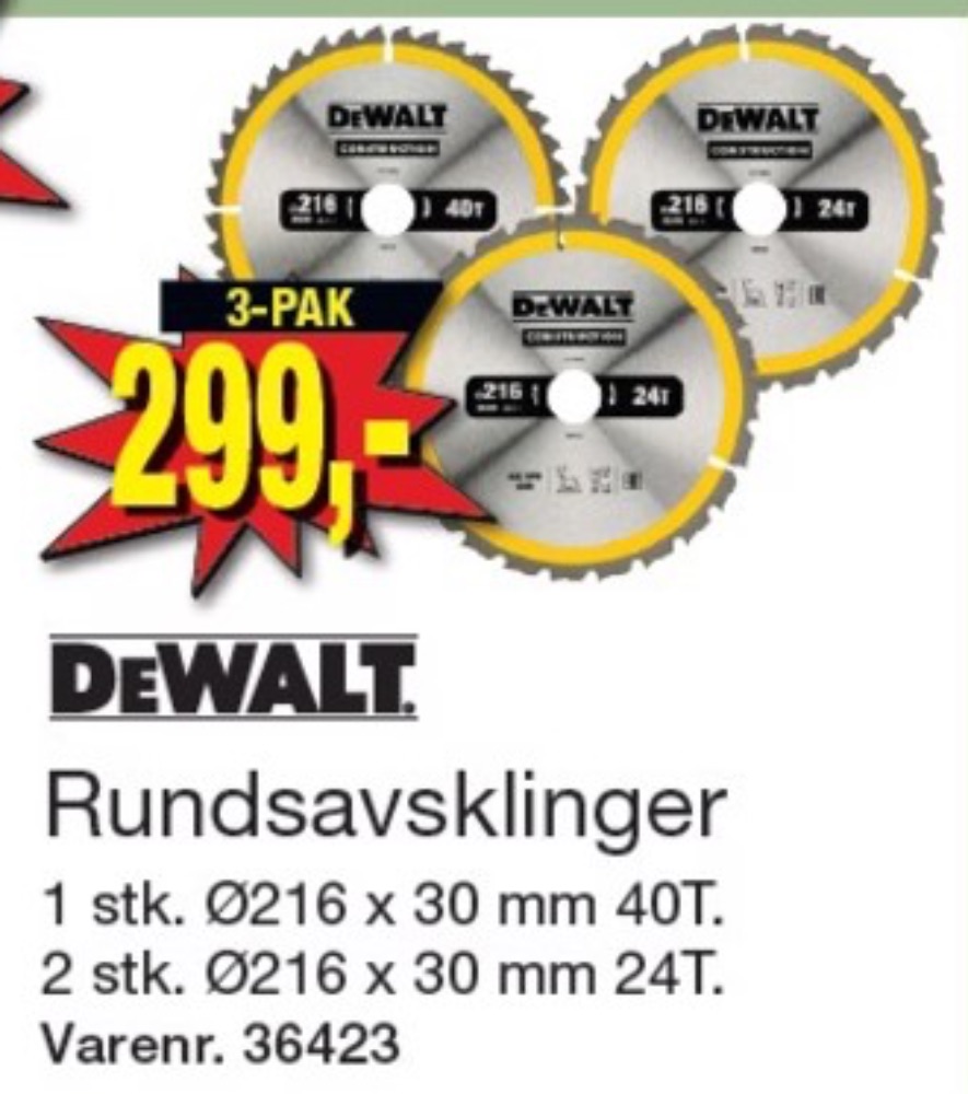 DeWALT, Rundsavsklinger