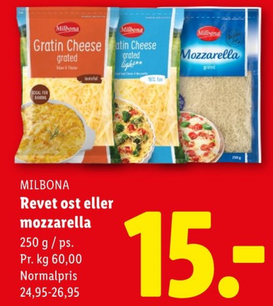 Milbona, Revet ost Mozzarella