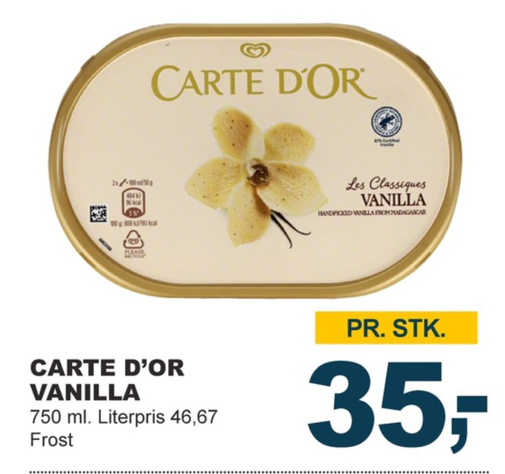 Carte d'Or Les Classiques, Vanilla Is