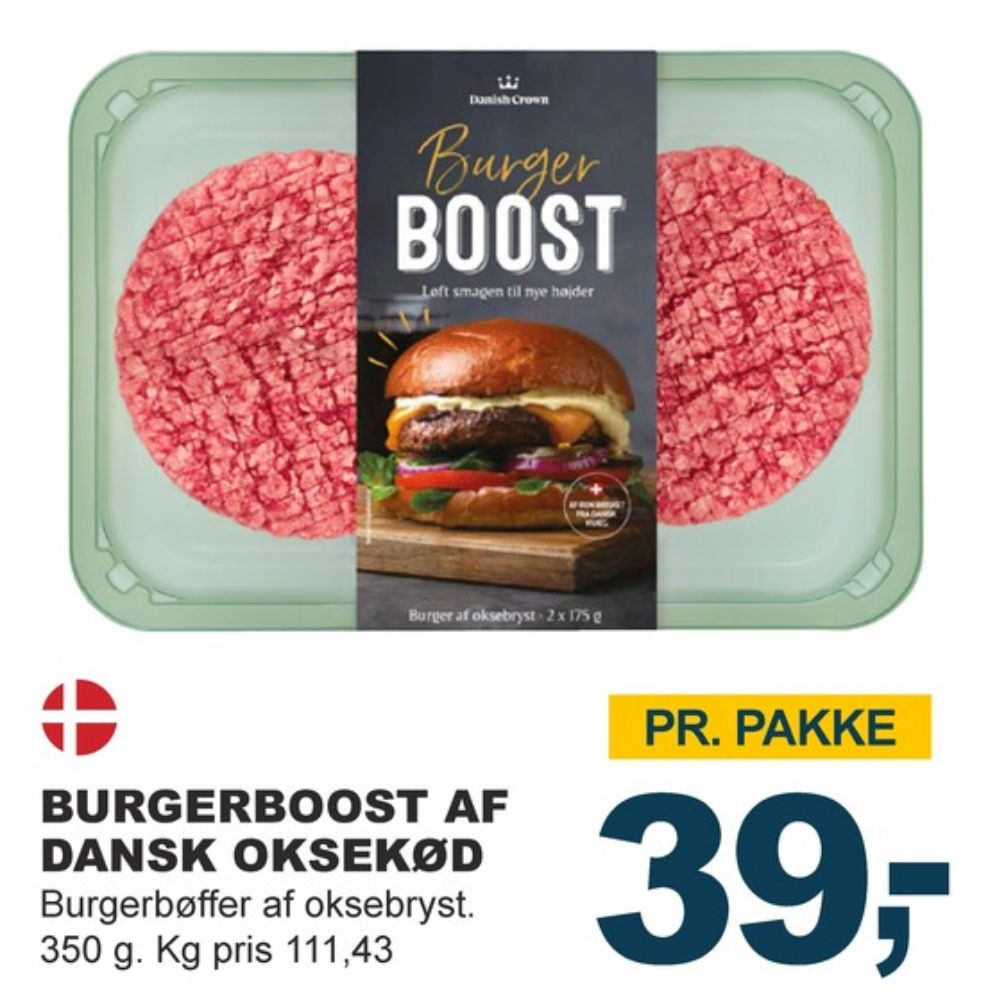 Danish Crown Burger Boost, Hakkebøffer