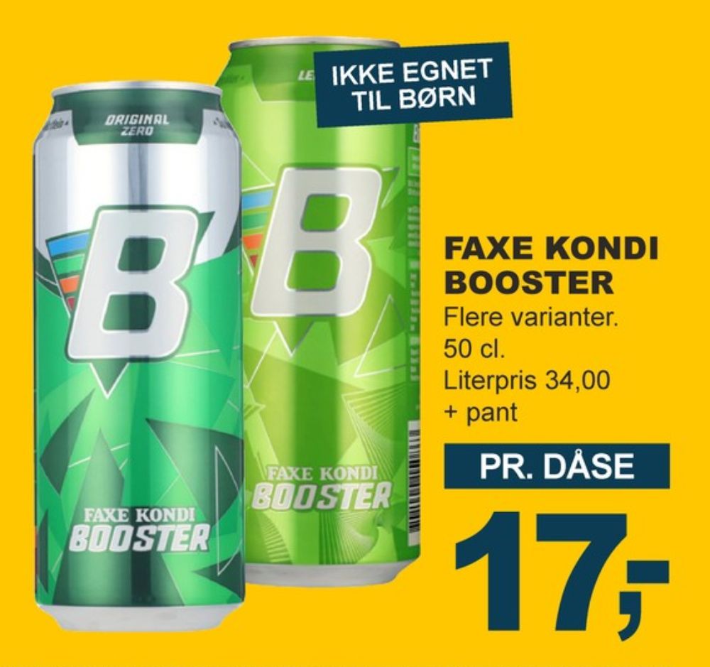 Faxe Kondi Booster Lemon, Energidrik