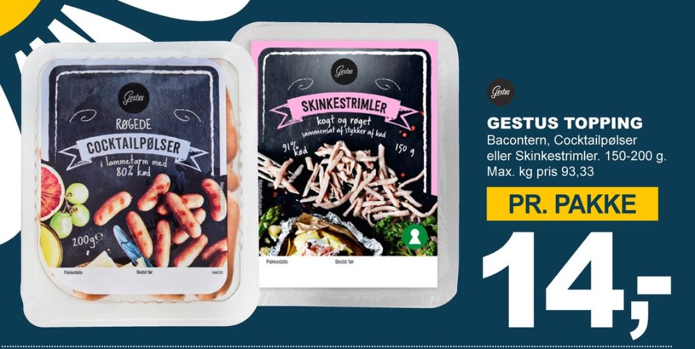 Gestus, Cocktailpølser