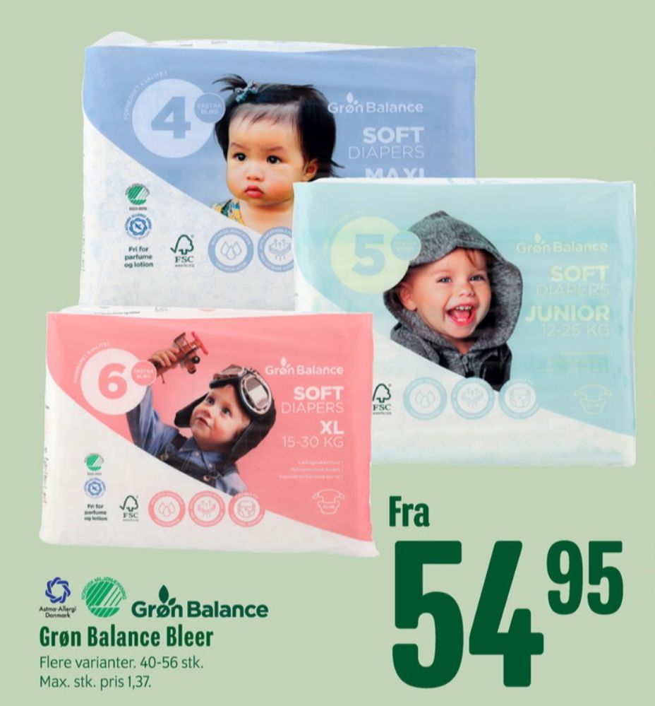 Grøn Balance Maxi, Bleer str 4 7-16 kg