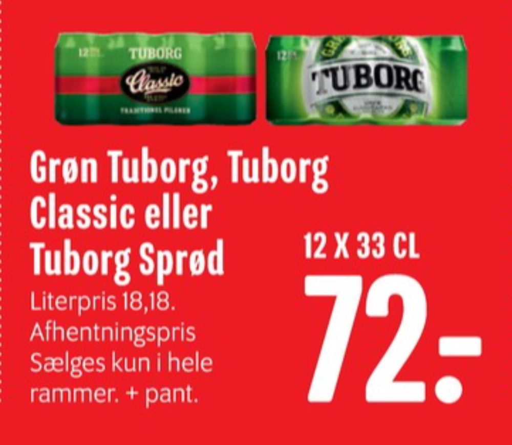 Tuborg Sprød, Øl 12 pk.
