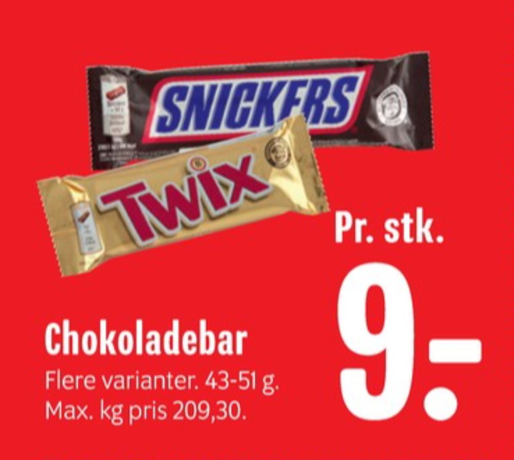 Snickers, Chokoladebar