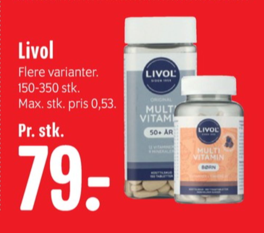 Livol Multi, Vitaminer