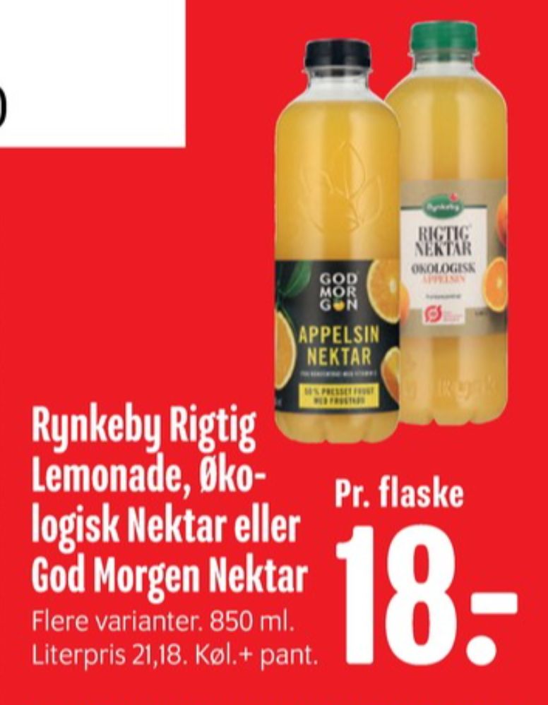 Rynkeby Rigtig Nektar, Appelsinjuice