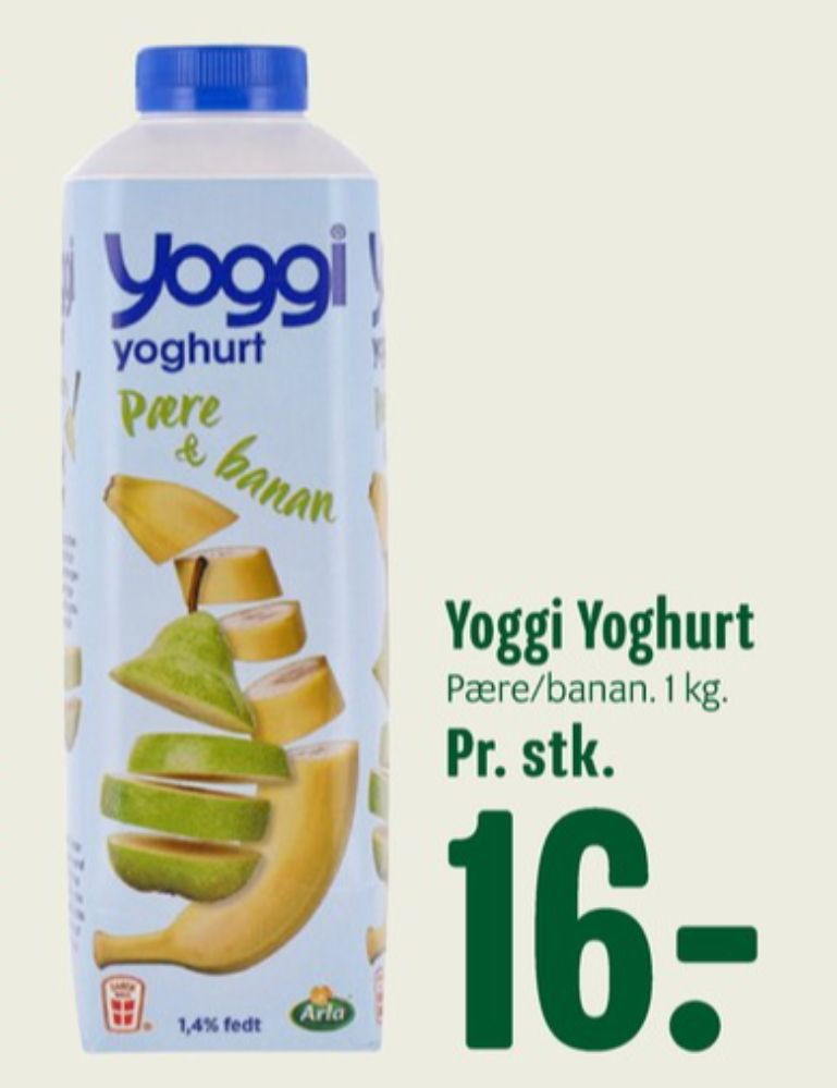 Yoggi, Pære & Banan Yoghurt 
