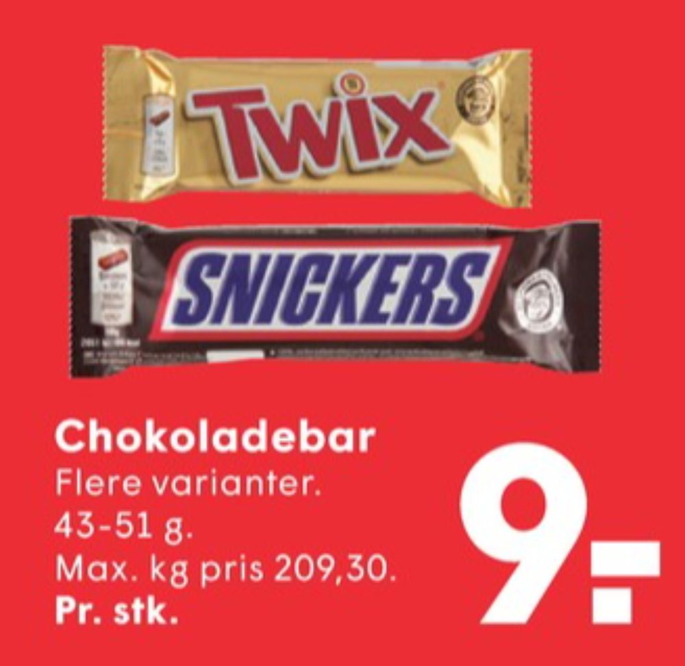 Snickers, Chokoladebar