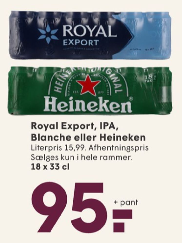 Heineken, Øl 18 pk.