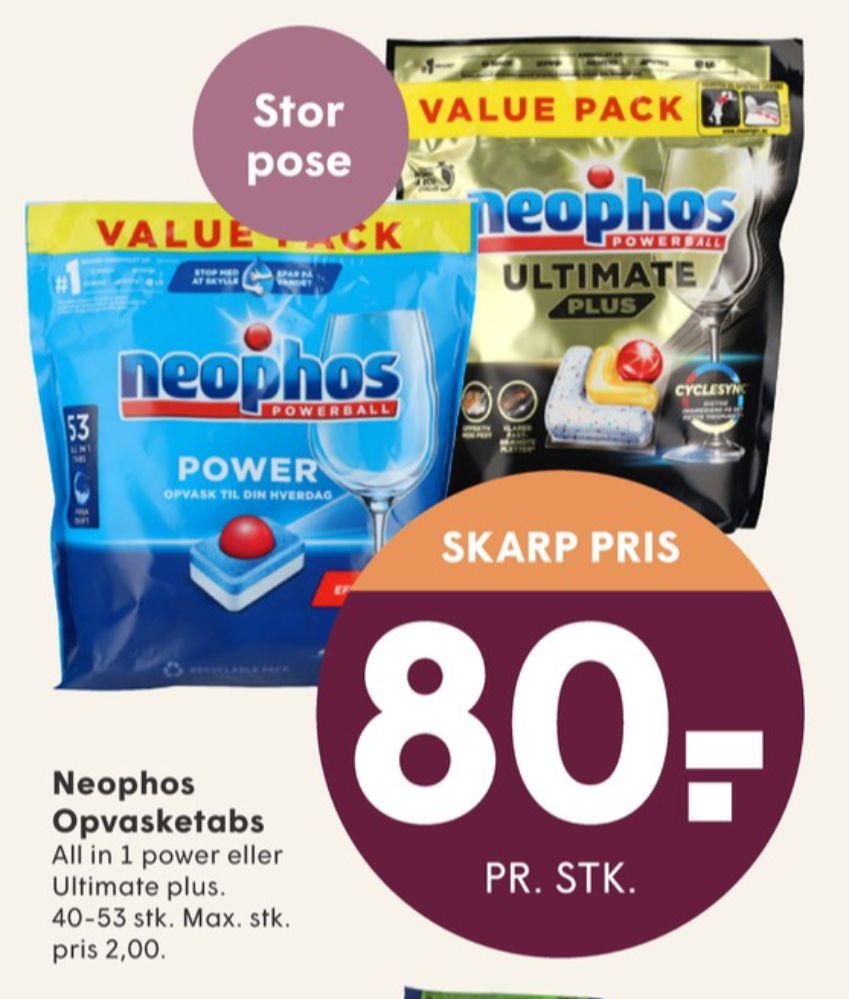 Neophos, Maskinopvask-tabs
