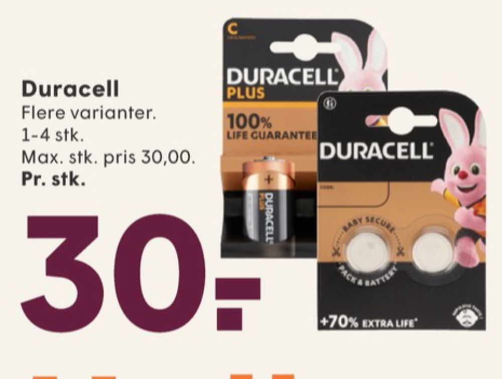 Duracell, Batterier