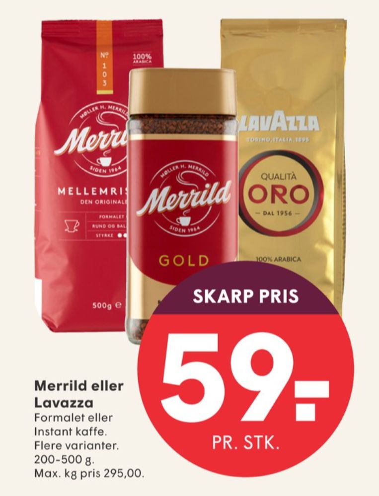 Merrild Mellemristet, Kaffe Formalet