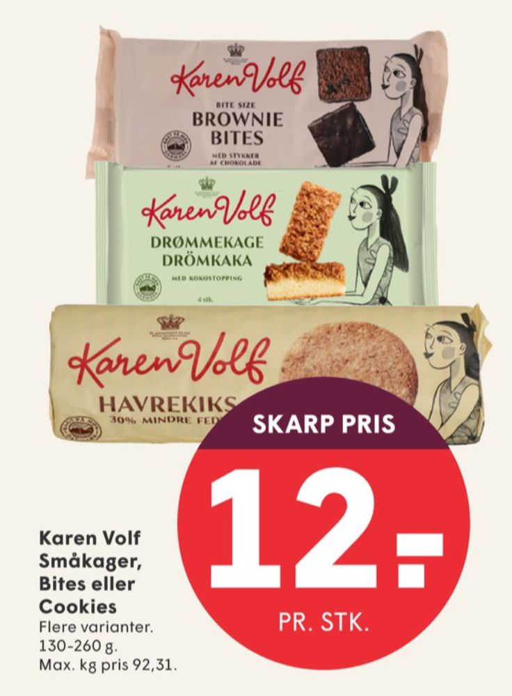 Karen Volf, Havrekiks 30% mindre fedt