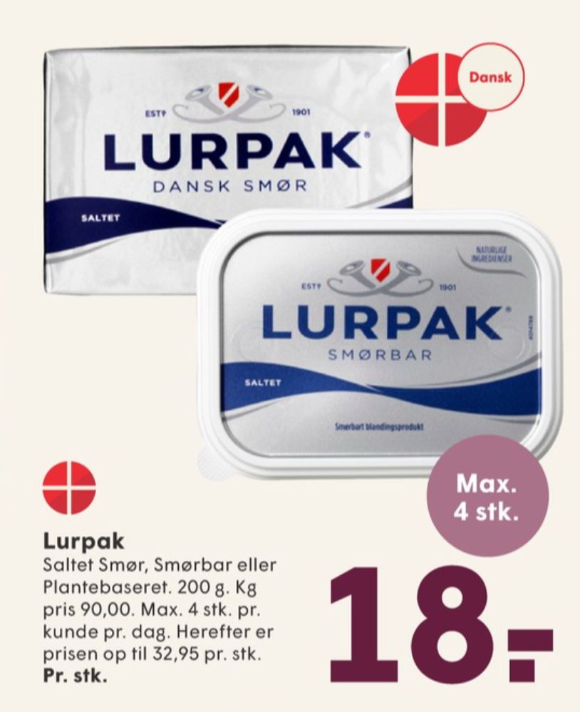 Lurpak, Smørbar