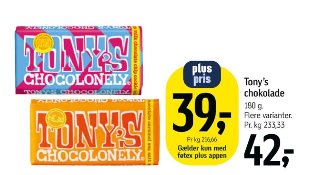 Tony's Chocolonely, Chokoladeplade Milk Chocolate Chip Cookie