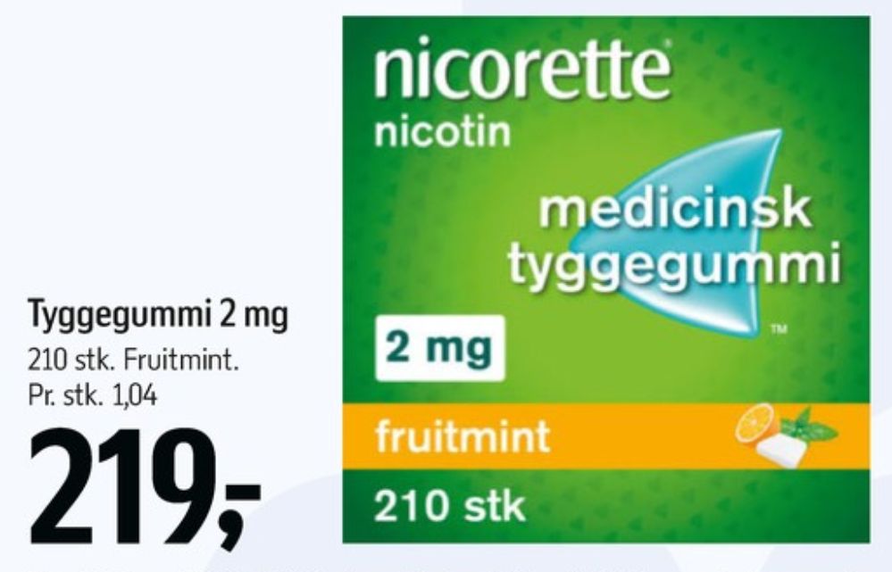 Nicorette, Nikotintyggegummi