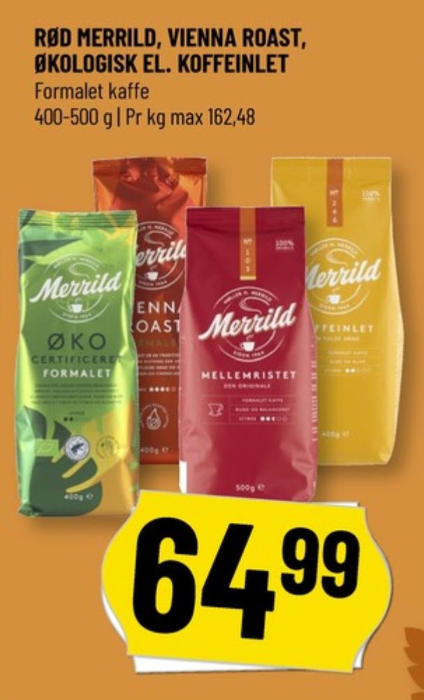 Merrild Mellemristet, Kaffe Formalet