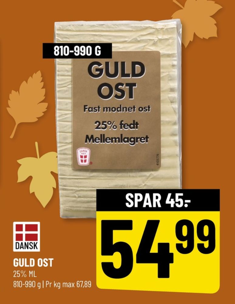 Skæreost Guld Mellemlagret